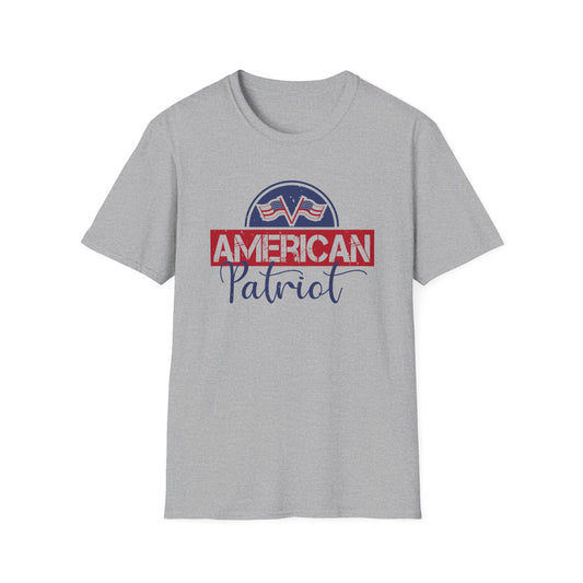American Patriot T-Shirt — Vintage Flag Logo Tee