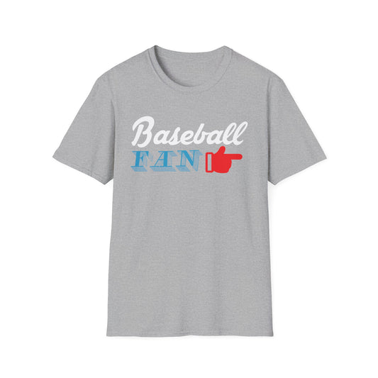 Baseball Fan T-Shirt — Vintage Script & Thumbs-Up Graphic