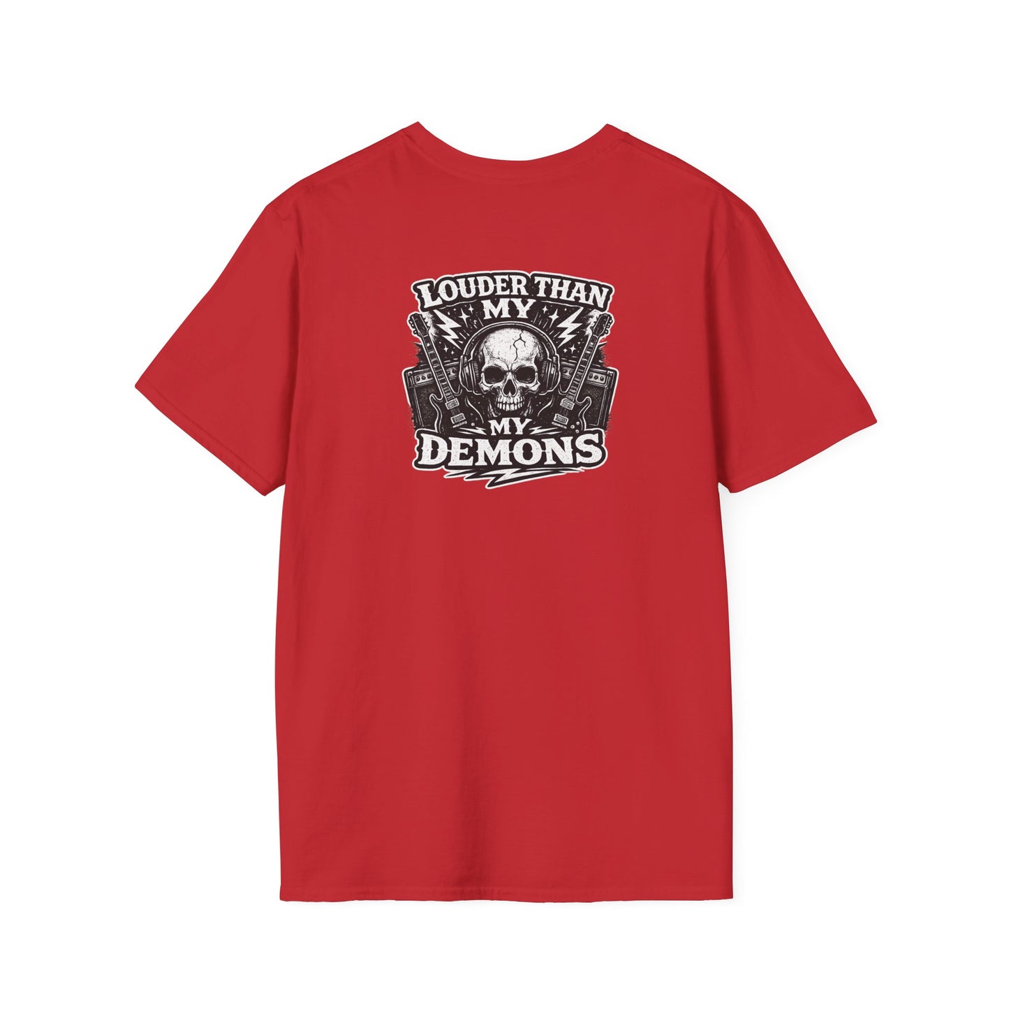 Rock-n-Rolla Tee — "Louder Than My Demons" Skull Rock T-Shirt