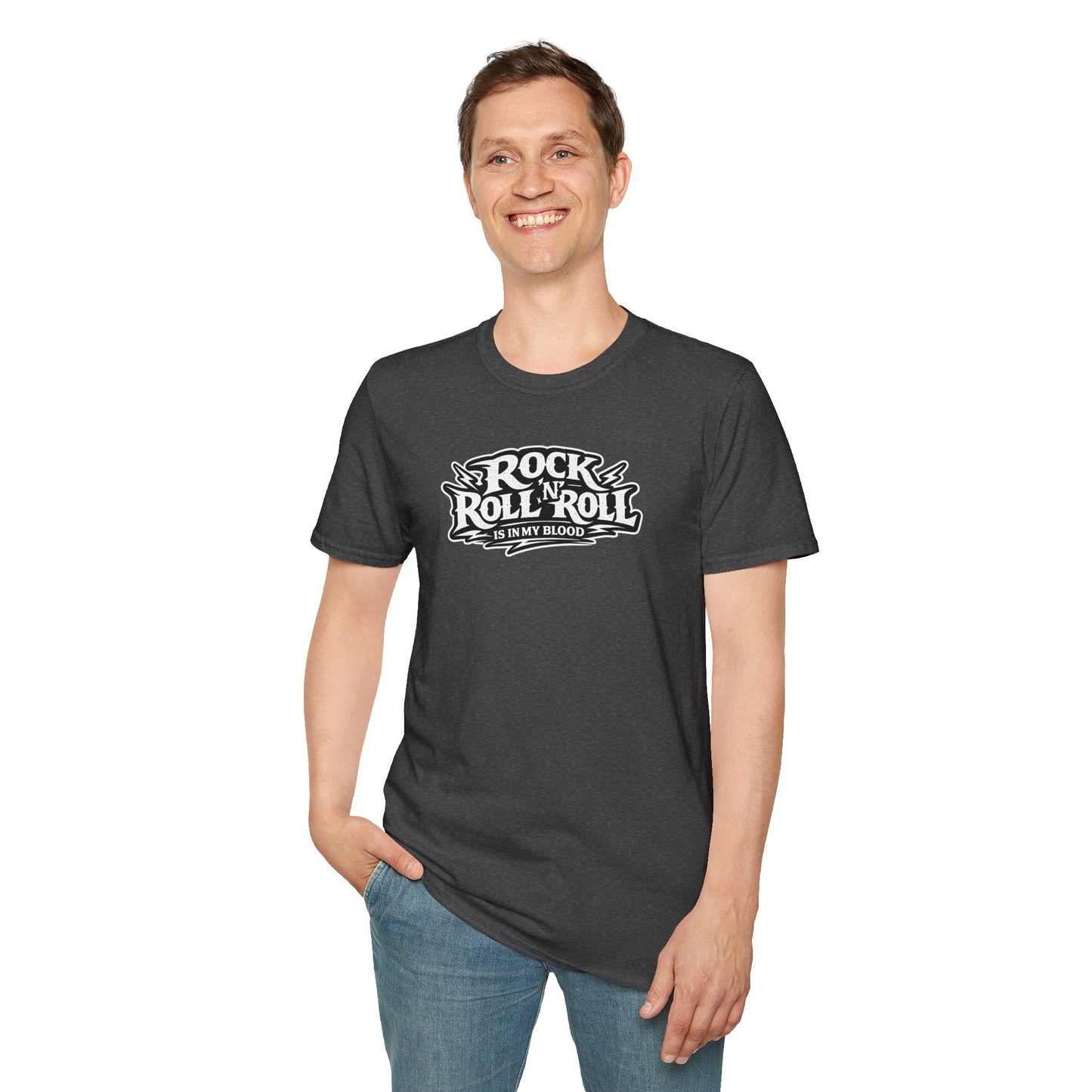 Rock & Roll T‑Shirt — “Sleep All Day, Rock All Night” Vintage Skull Band Tee