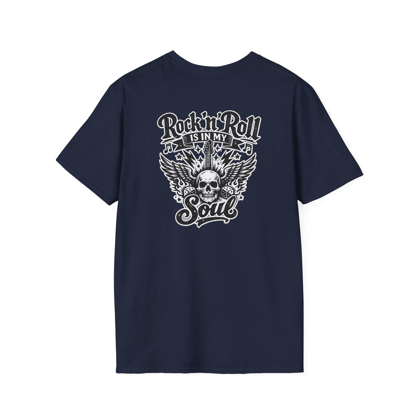 "Rock n Roll Is In My Soul" Signiture Graphic T-Shirt — "Real Rock n Roller" Retro Band Tee
