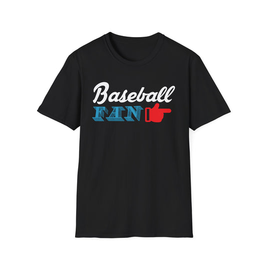 Baseball Fan T-Shirt — Vintage Script & Thumbs-Up Graphic