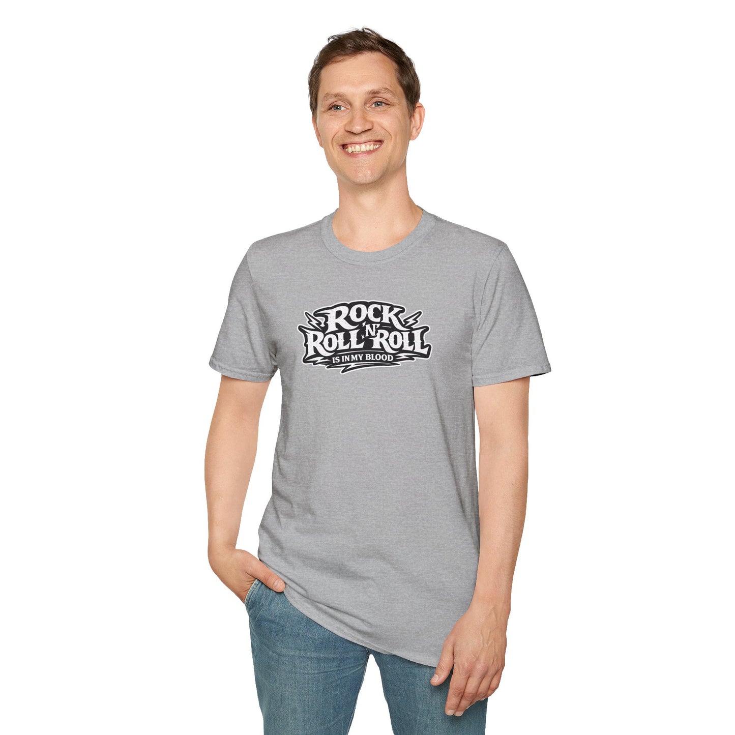 Rock & Roll T‑Shirt — “Sleep All Day, Rock All Night” Vintage Skull Band Tee