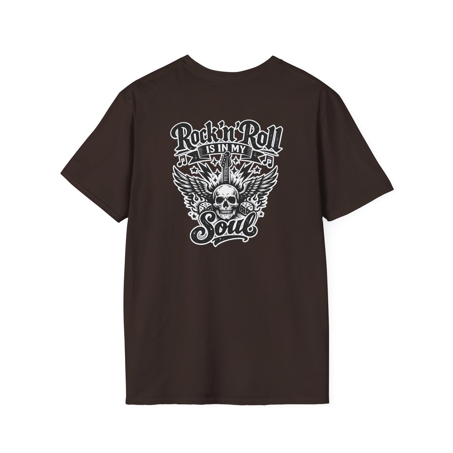 "Rock n Roll Is In My Soul" Signiture Graphic T-Shirt — "Real Rock n Roller" Retro Band Tee
