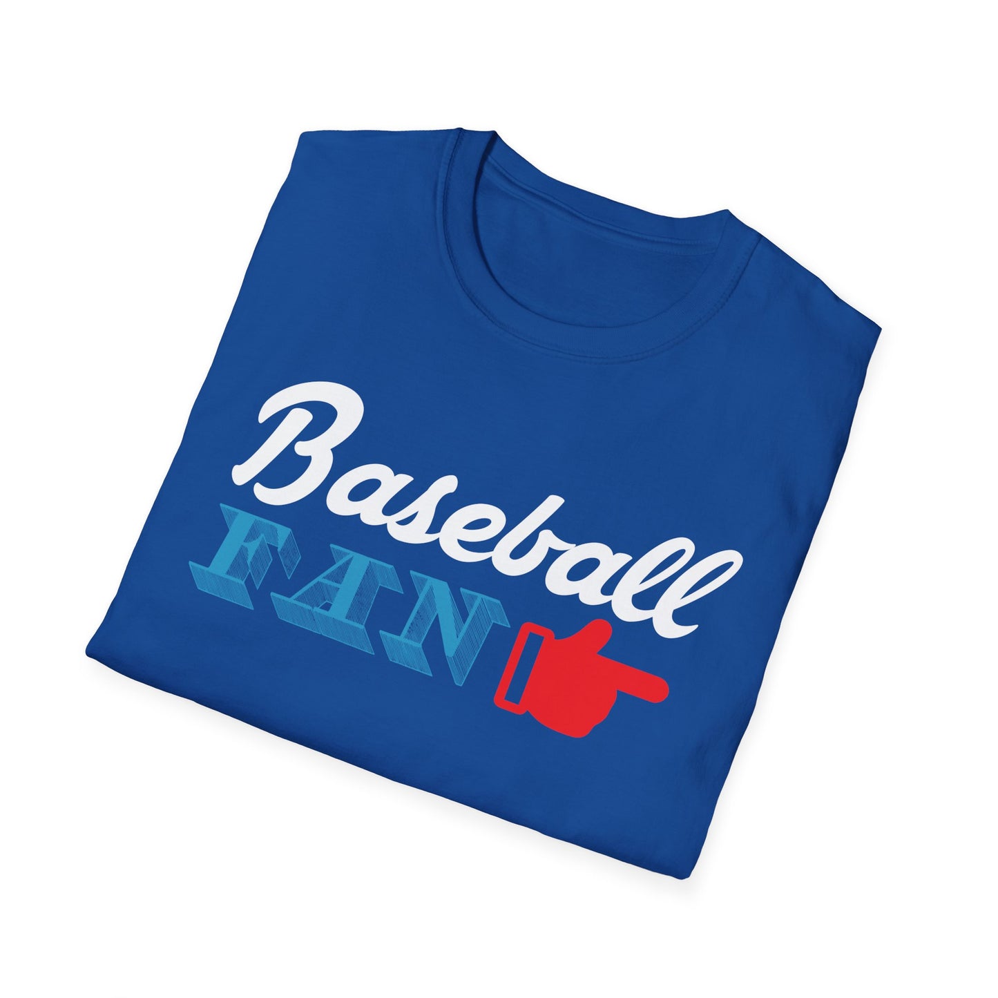Baseball Fan T-Shirt — Vintage Script & Thumbs-Up Graphic