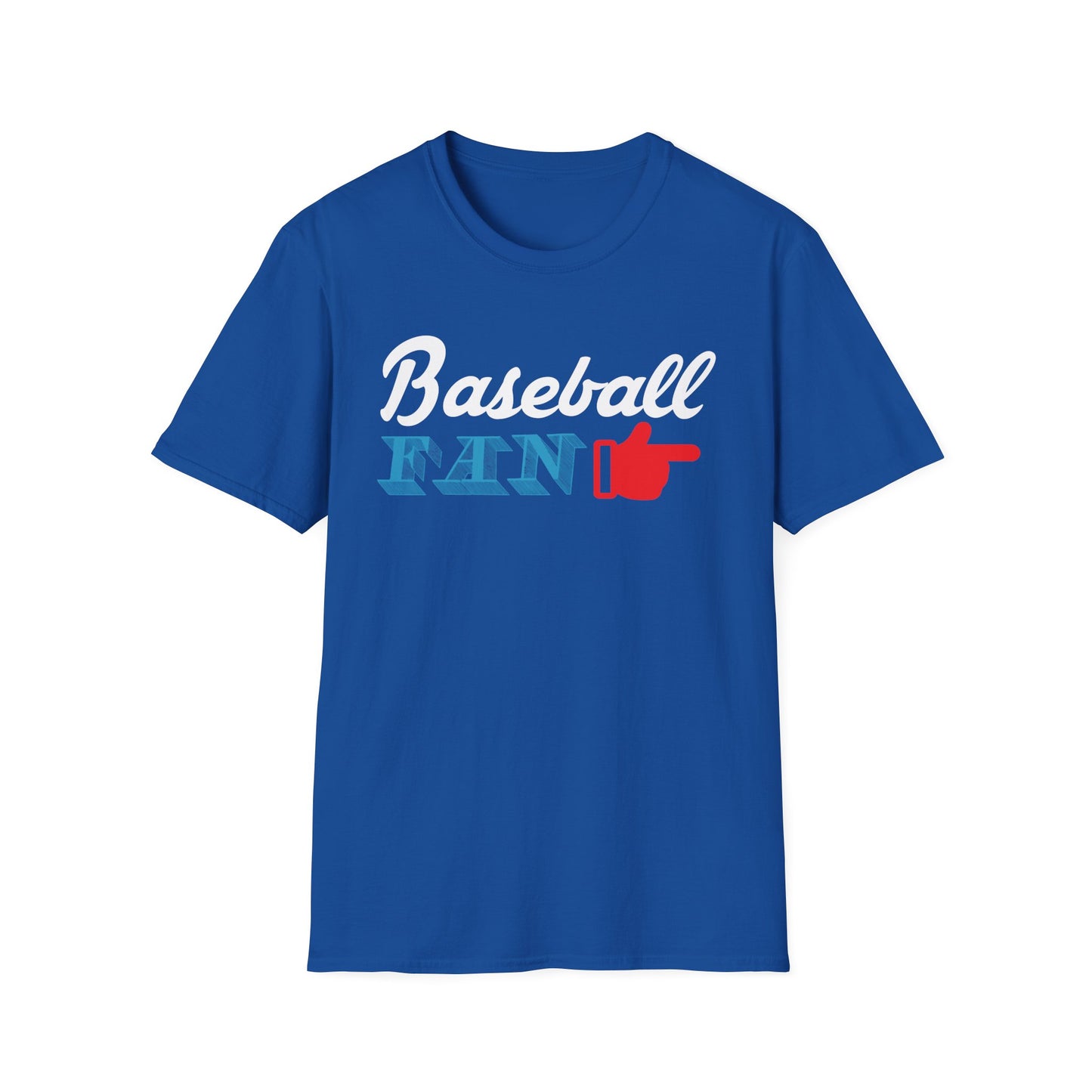 Baseball Fan T-Shirt — Vintage Script & Thumbs-Up Graphic