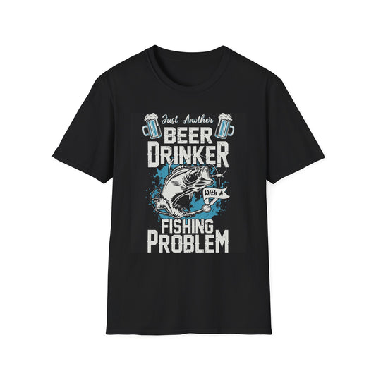 Fishing & Beer T-Shirt — "Just Another Beer Drinker With A Fishing Problem" Graphic Tee