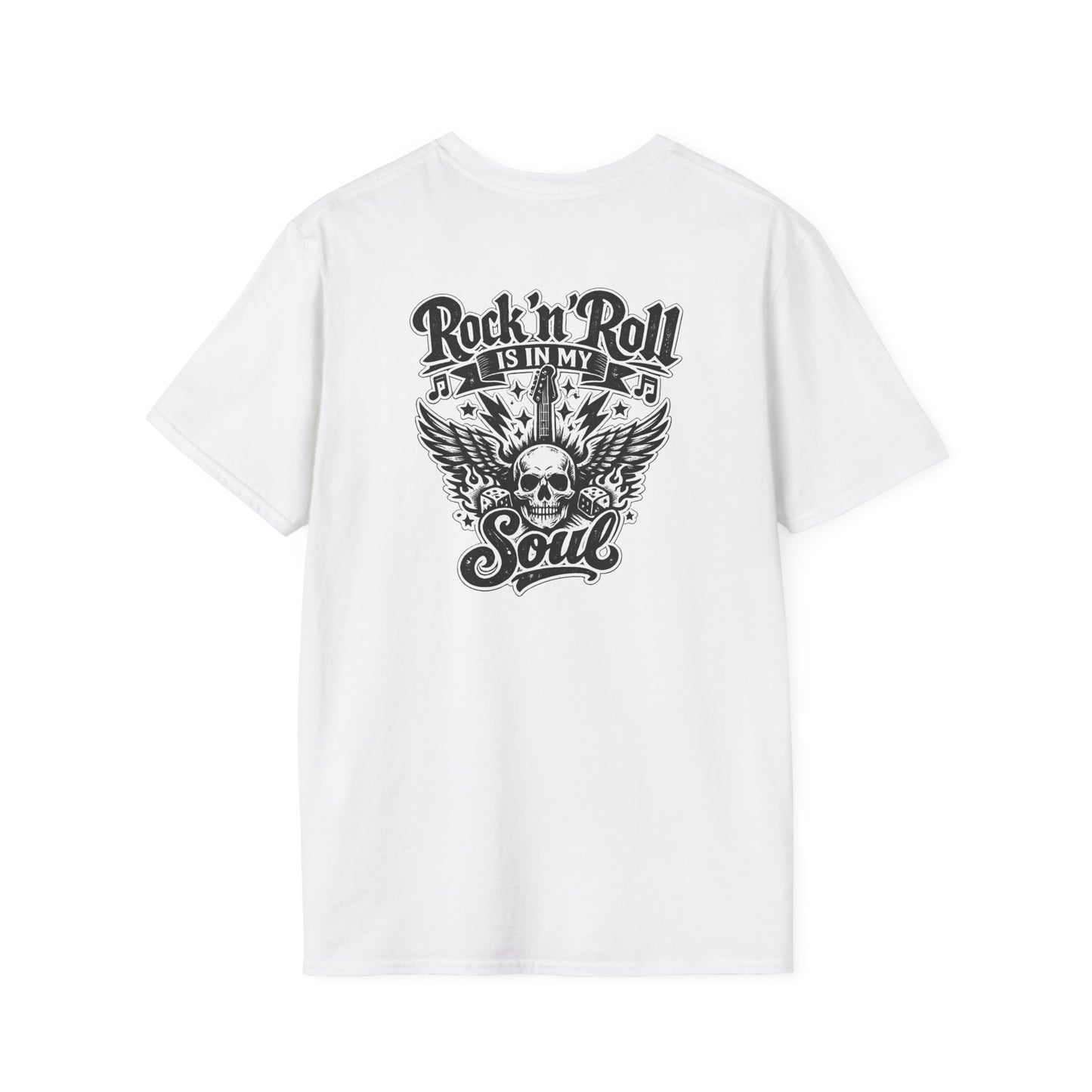 "Rock n Roll Is In My Soul" Signiture Graphic T-Shirt — "Real Rock n Roller" Retro Band Tee