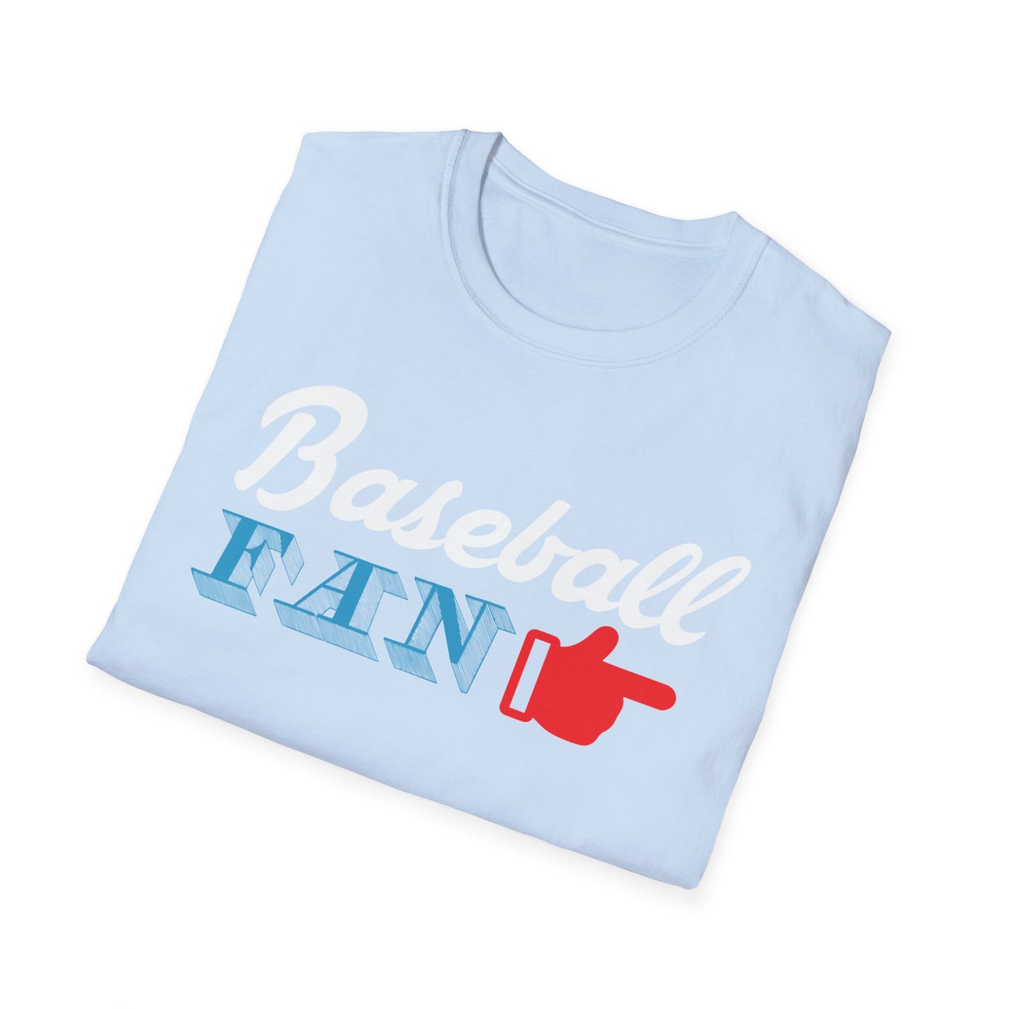 Baseball Fan T-Shirt — Vintage Script & Thumbs-Up Graphic