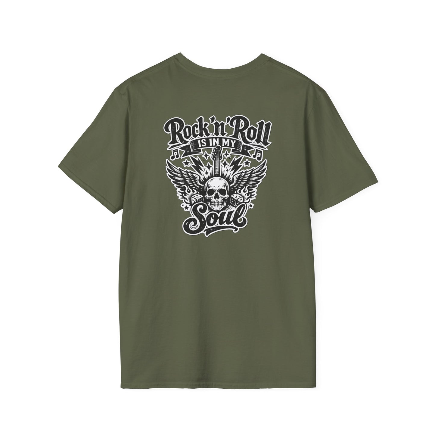 "Rock n Roll Is In My Soul" Signiture Graphic T-Shirt — "Real Rock n Roller" Retro Band Tee