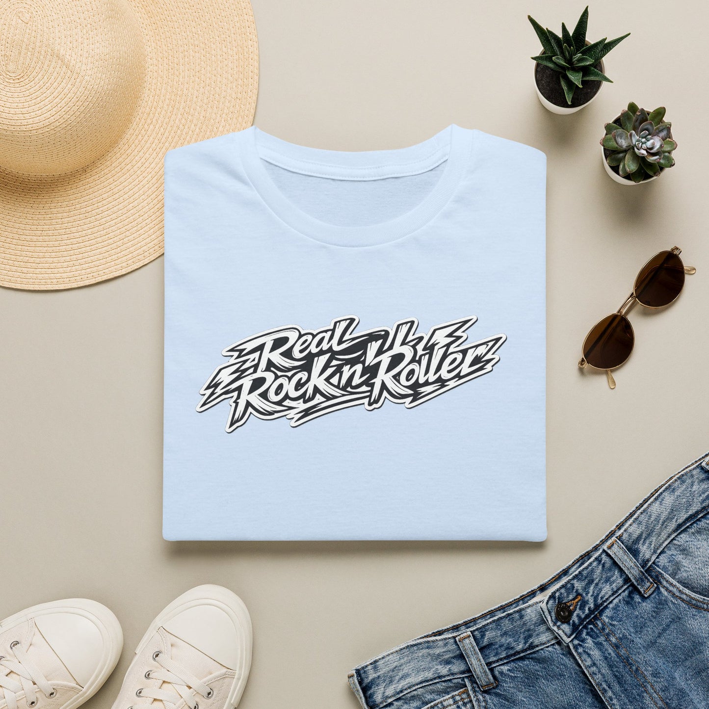 "Rock n Roll Is In My Soul" Signiture Graphic T-Shirt — "Real Rock n Roller" Retro Band Tee