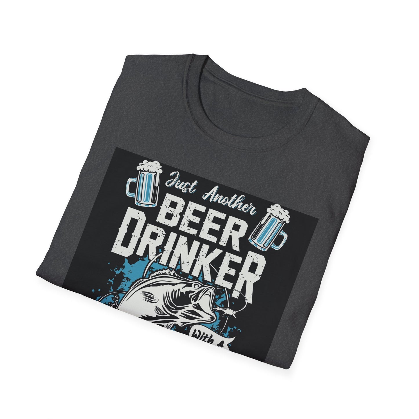 Fishing & Beer T-Shirt — "Just Another Beer Drinker With A Fishing Problem" Graphic Tee
