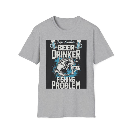 Fishing & Beer T-Shirt — "Just Another Beer Drinker With A Fishing Problem" Graphic Tee
