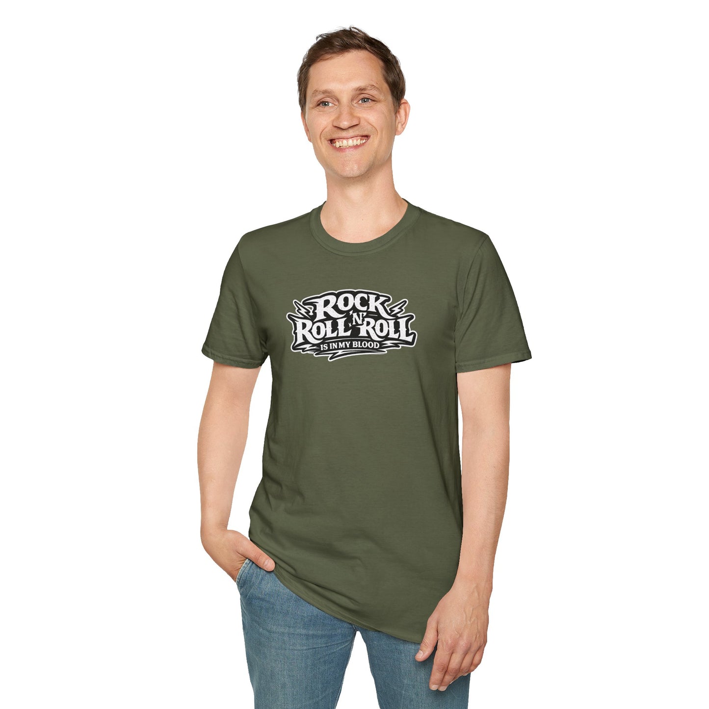 Rock & Roll T‑Shirt — “Sleep All Day, Rock All Night” Vintage Skull Band Tee