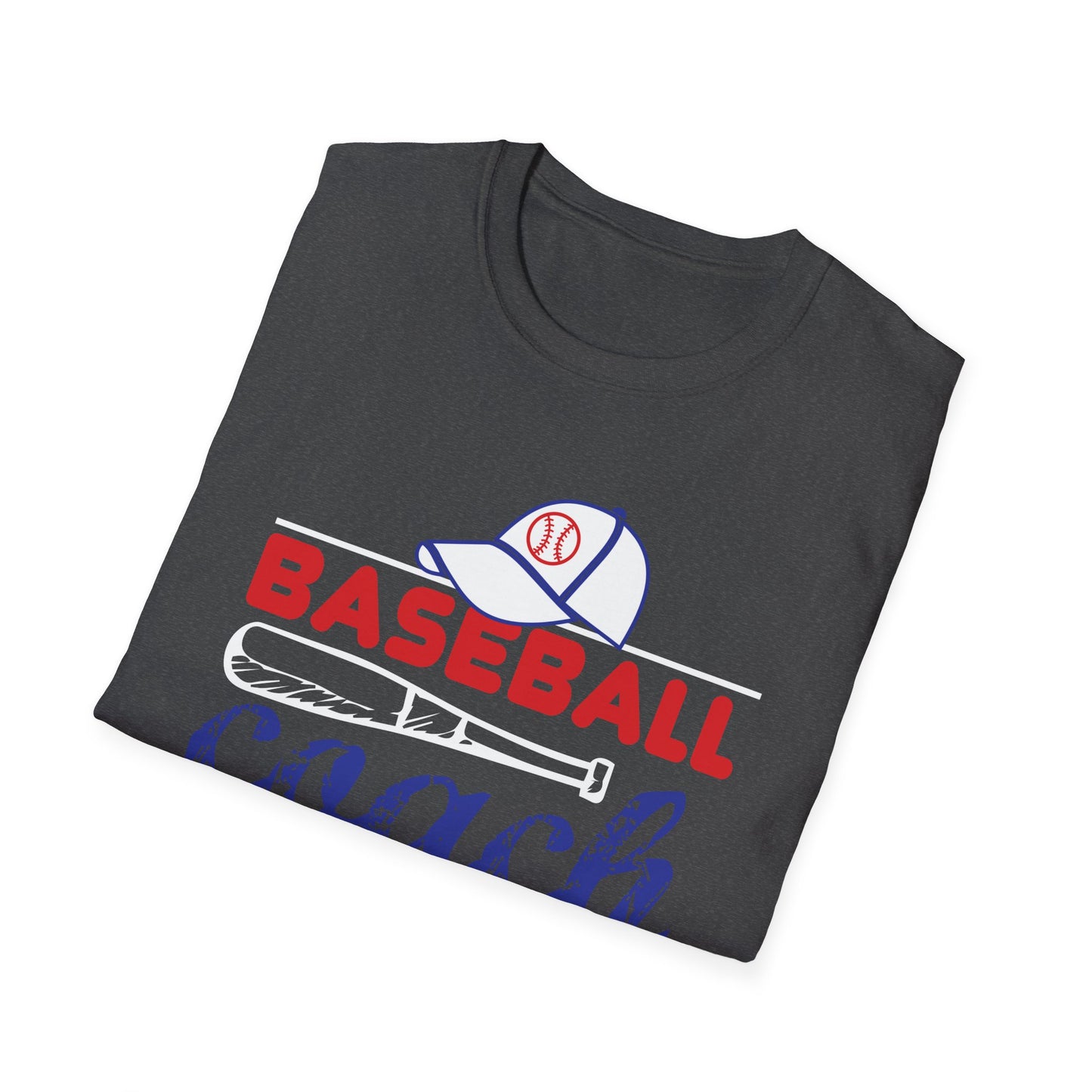 Baseball Coach T-Shirt — Vintage Cap & Bat Design