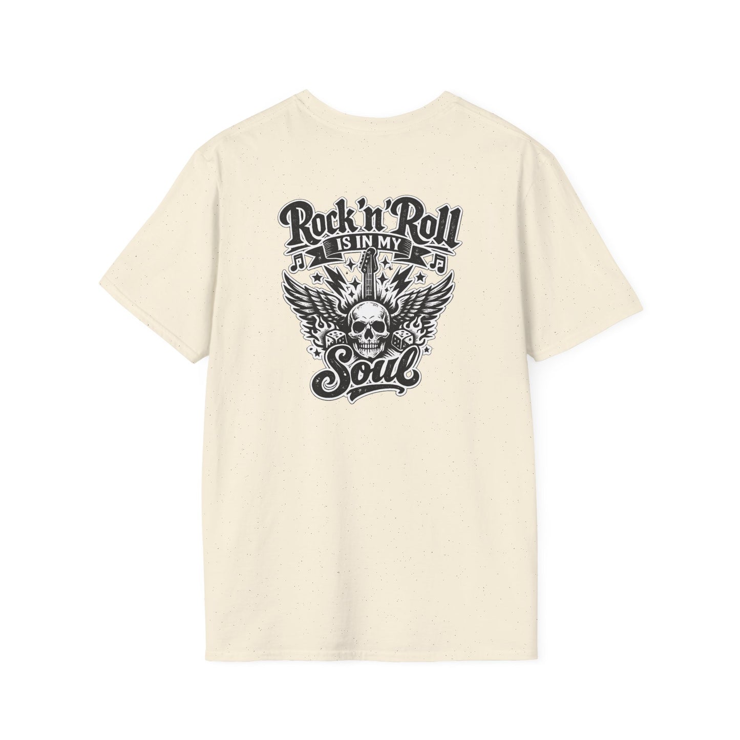 "Rock n Roll Is In My Soul" Signiture Graphic T-Shirt — "Real Rock n Roller" Retro Band Tee