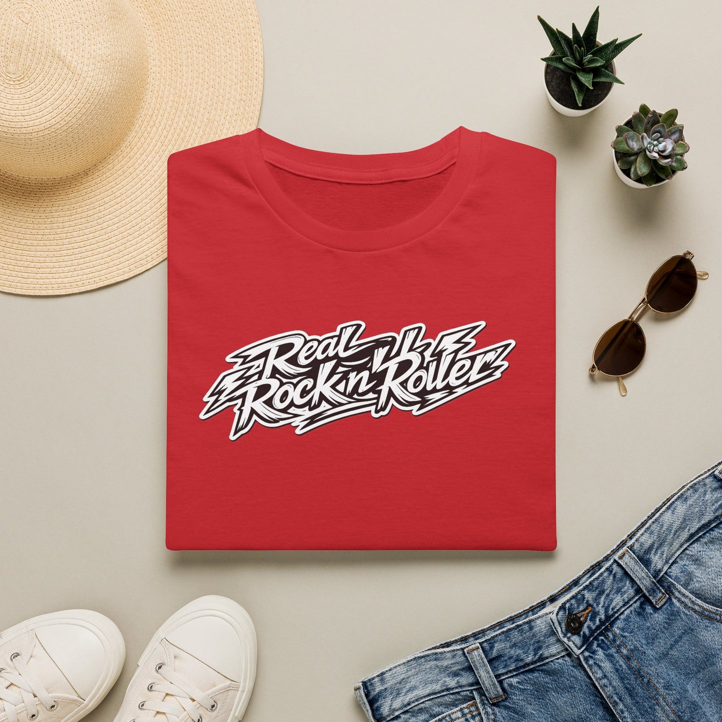 "Rock n Roll Is In My Soul" Signiture Graphic T-Shirt — "Real Rock n Roller" Retro Band Tee