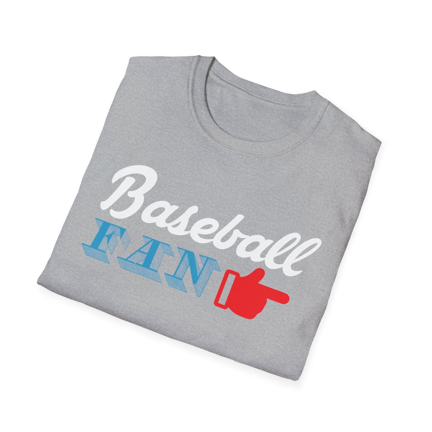 Baseball Fan T-Shirt — Vintage Script & Thumbs-Up Graphic