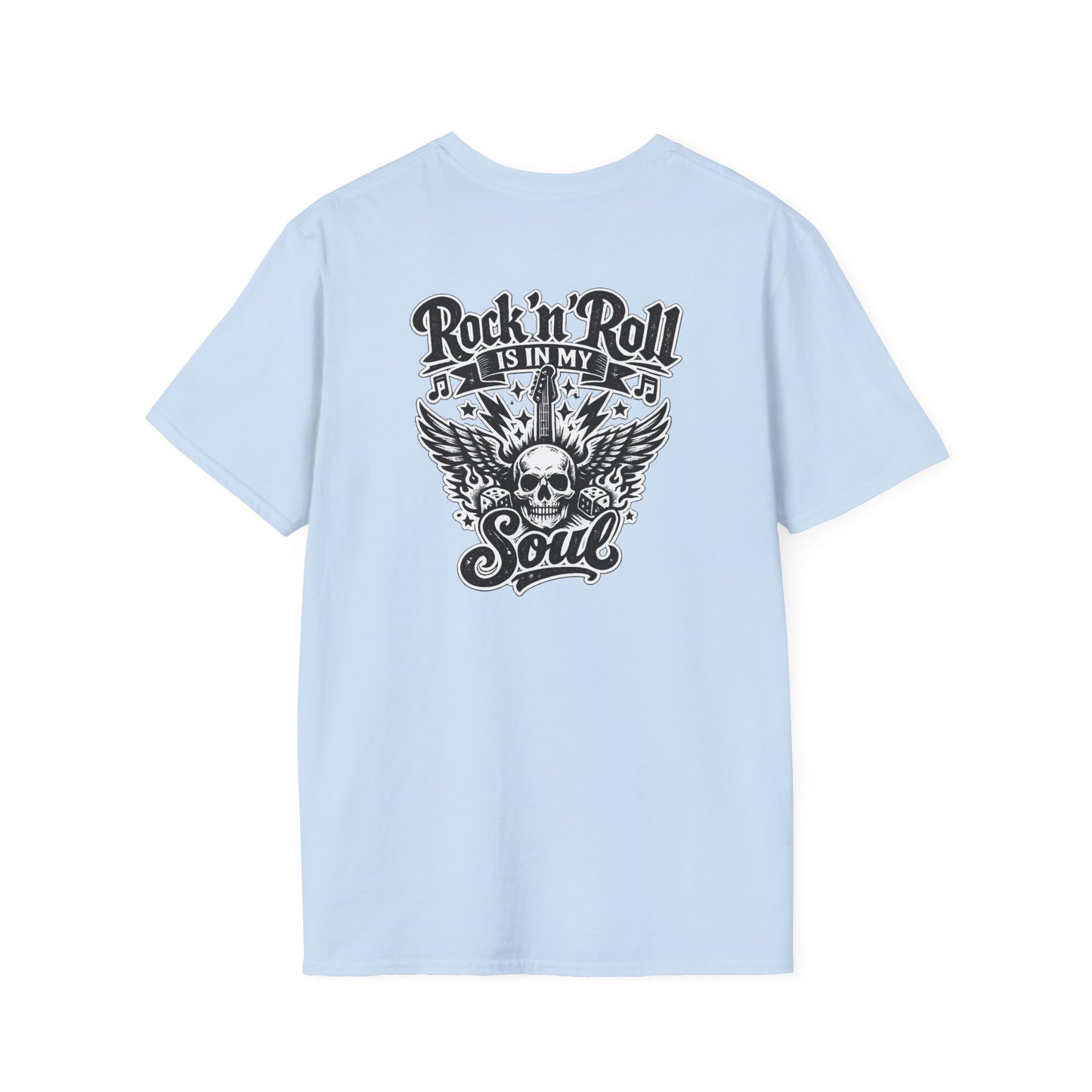 "Rock n Roll Is In My Soul" Signiture Graphic T-Shirt — "Real Rock n Roller" Retro Band Tee