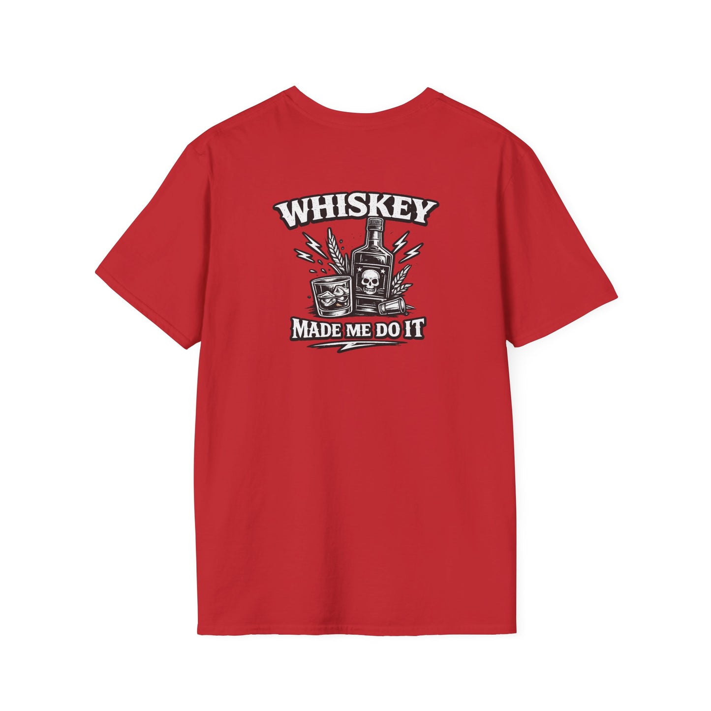 Rock-n-Rolla Whiskey T-Shirt — "Whiskey Made Me Do It" Retro Band Tee