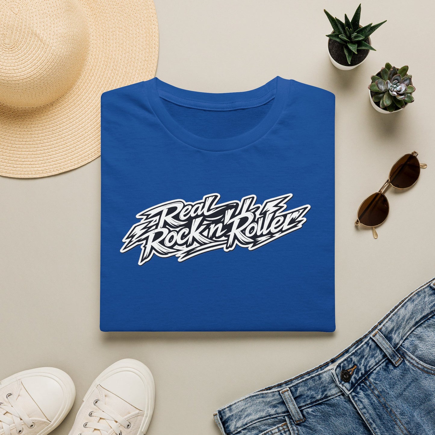 "Rock n Roll Is In My Soul" Signiture Graphic T-Shirt — "Real Rock n Roller" Retro Band Tee