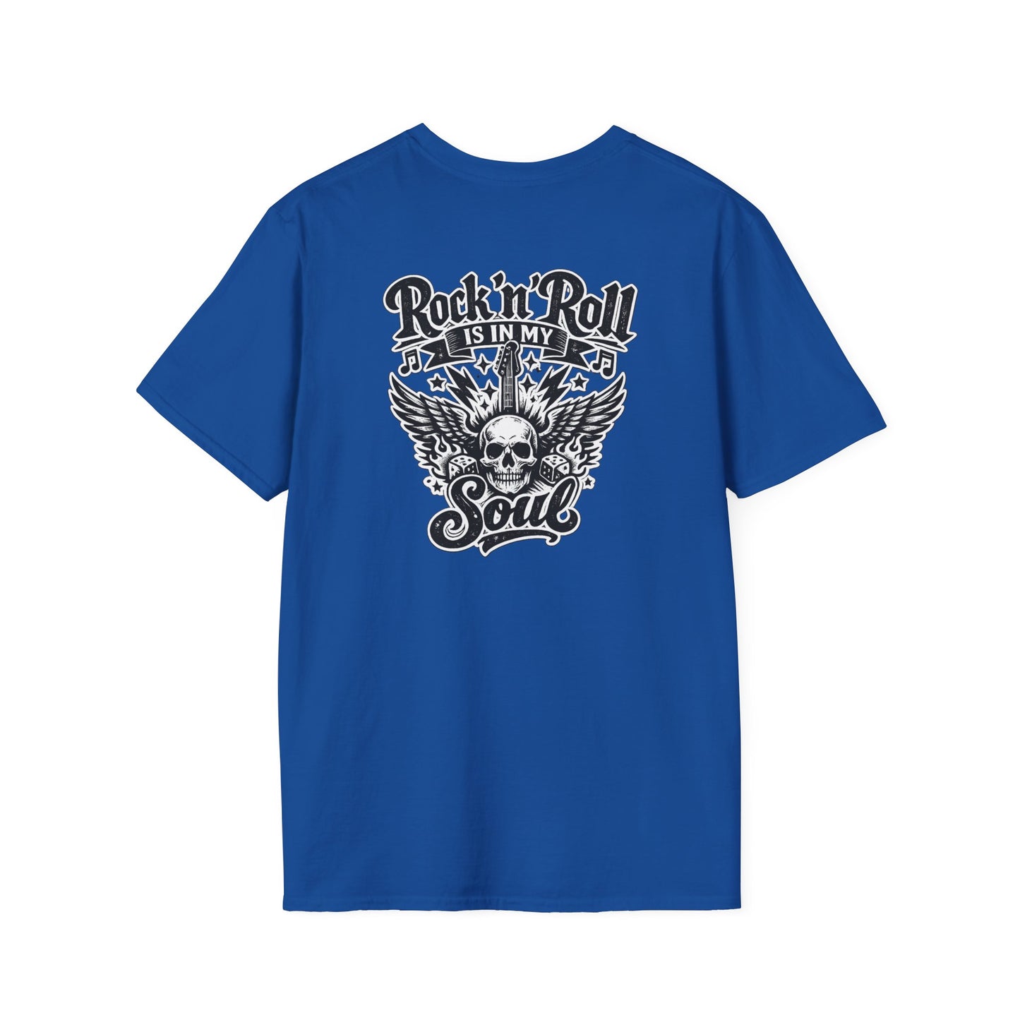 "Rock n Roll Is In My Soul" Signiture Graphic T-Shirt — "Real Rock n Roller" Retro Band Tee