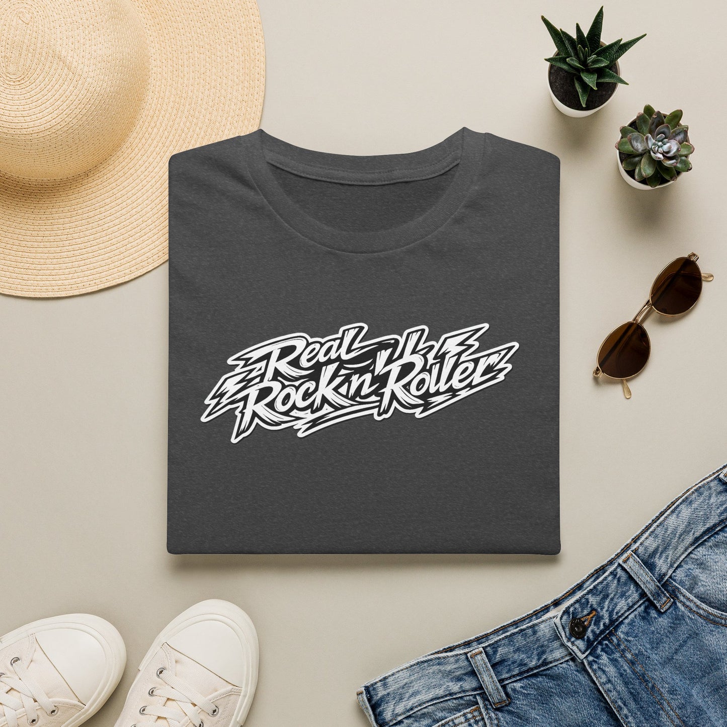 "Rock n Roll Is In My Soul" Signiture Graphic T-Shirt — "Real Rock n Roller" Retro Band Tee
