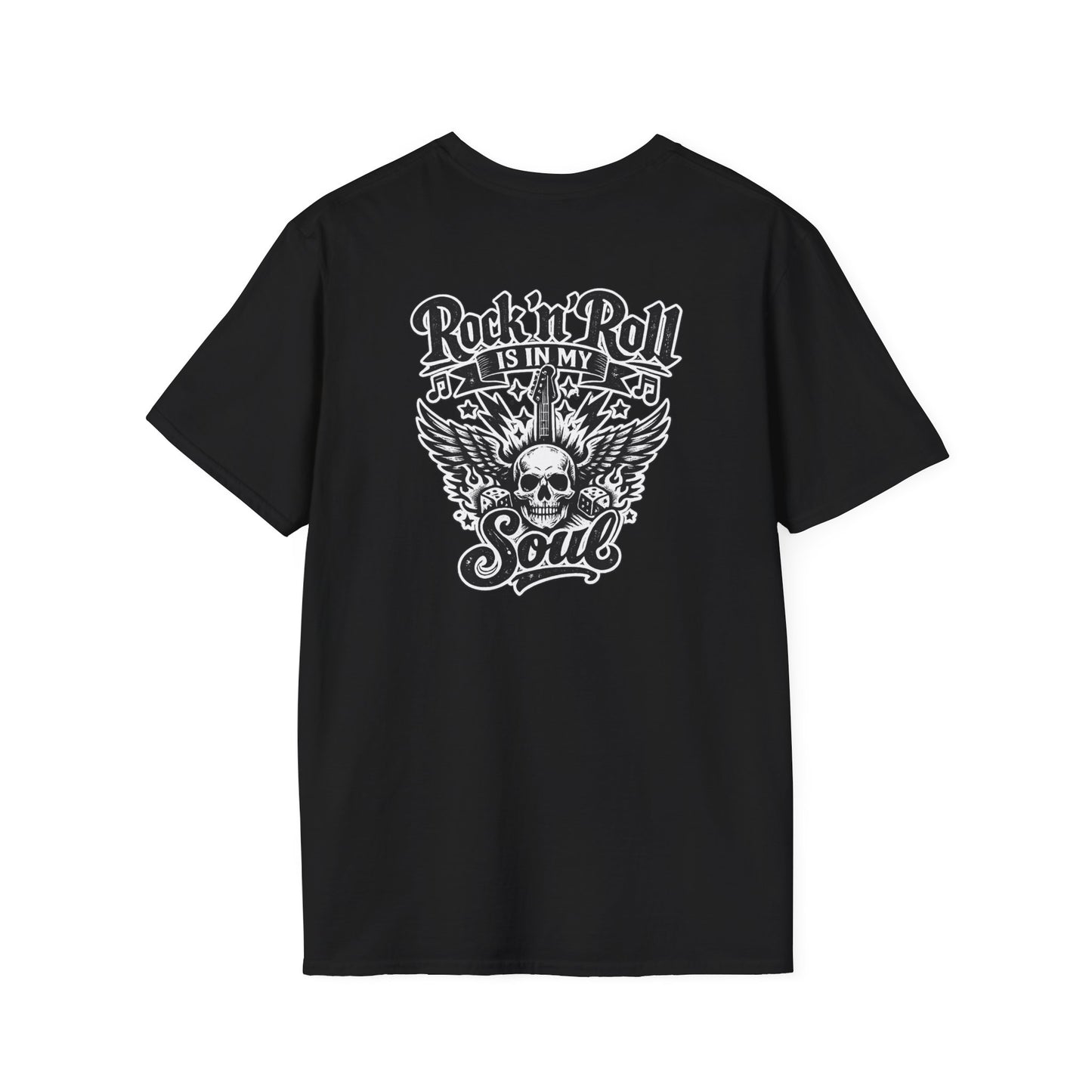 "Rock n Roll Is In My Soul" Signiture Graphic T-Shirt — "Real Rock n Roller" Retro Band Tee