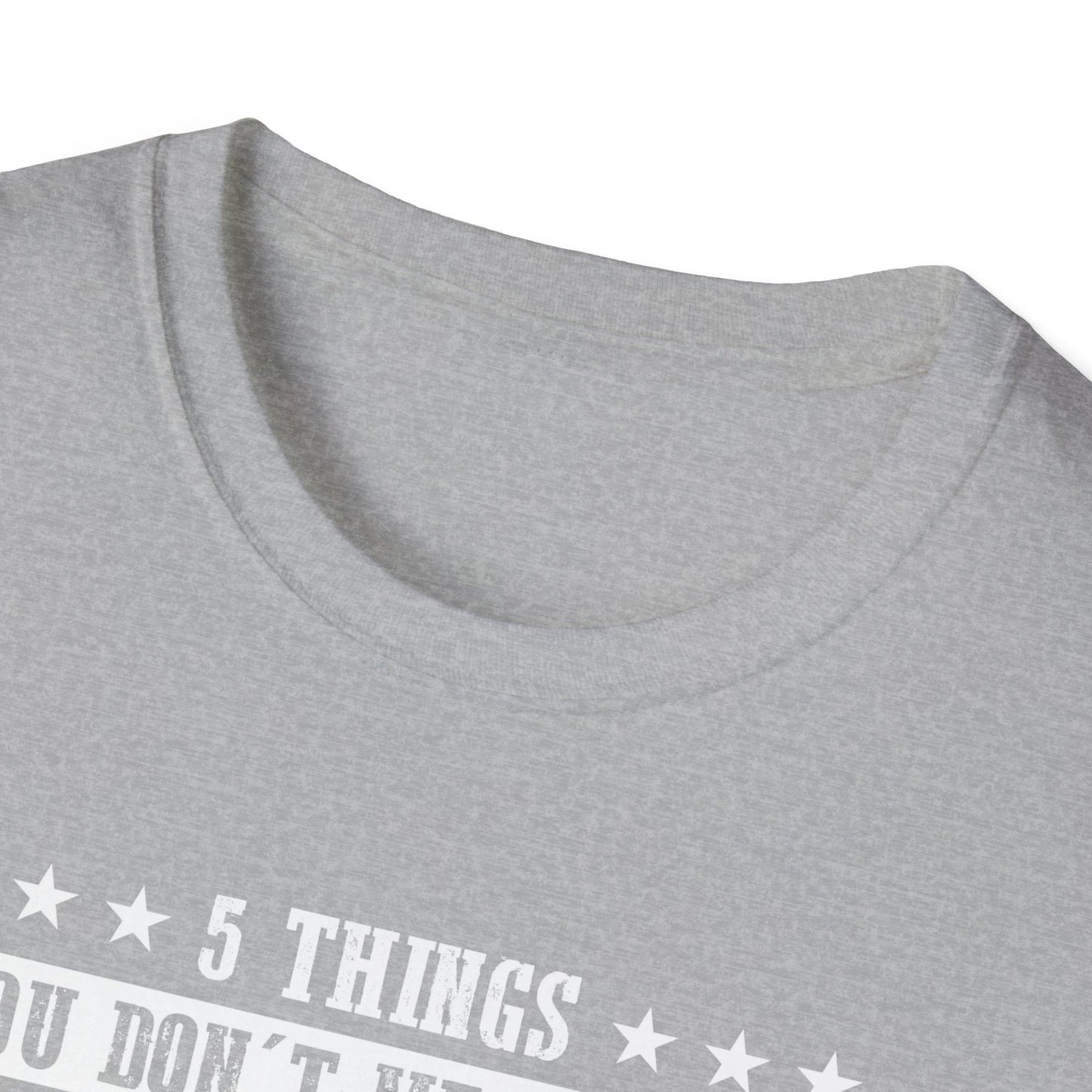 Patriotic Unisex T-Shirt, 5 Things You Don't Mess With Graphic Tee, American Flag Shirt, Second Amendment Shirt, Gift for Veterans