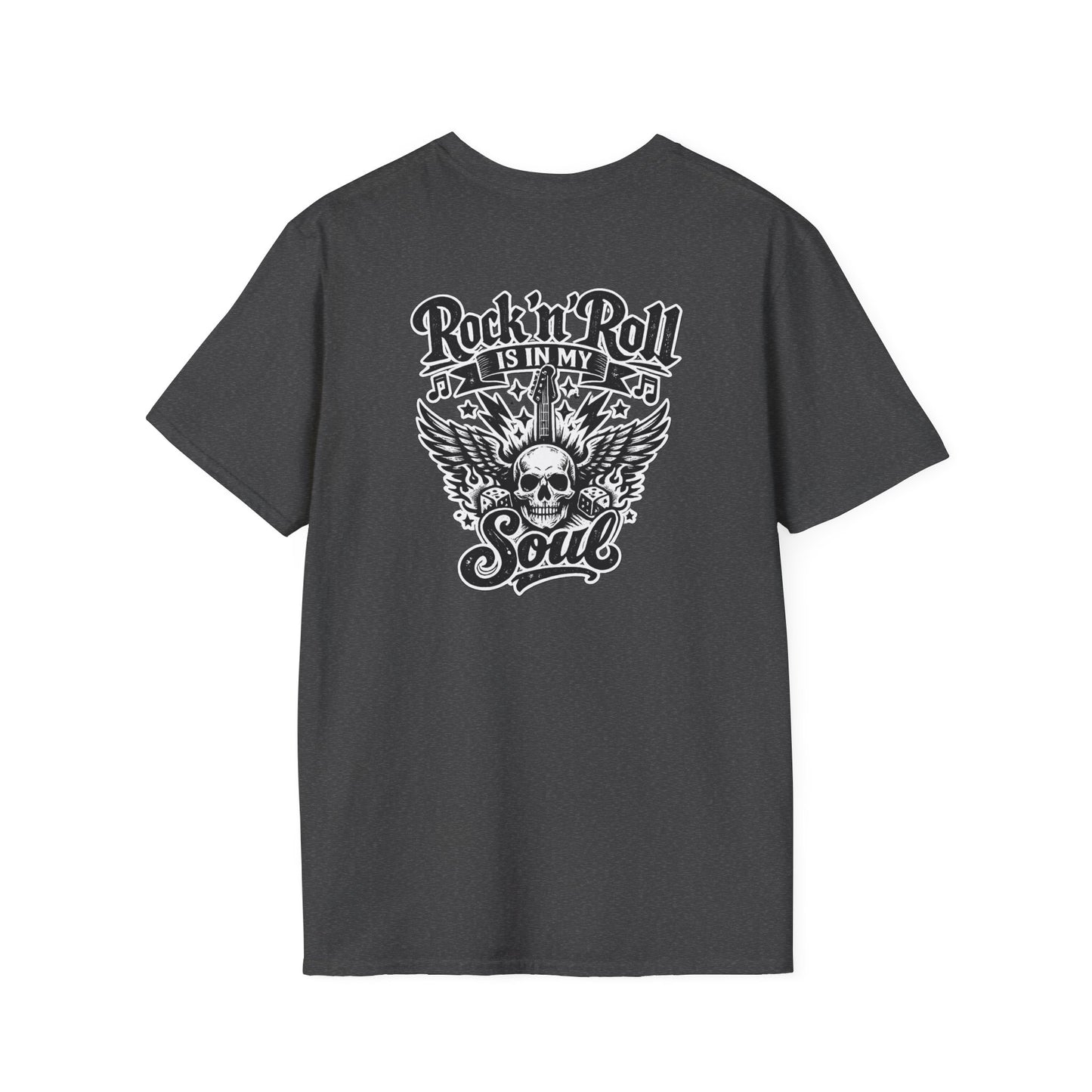 "Rock n Roll Is In My Soul" Signiture Graphic T-Shirt — "Real Rock n Roller" Retro Band Tee