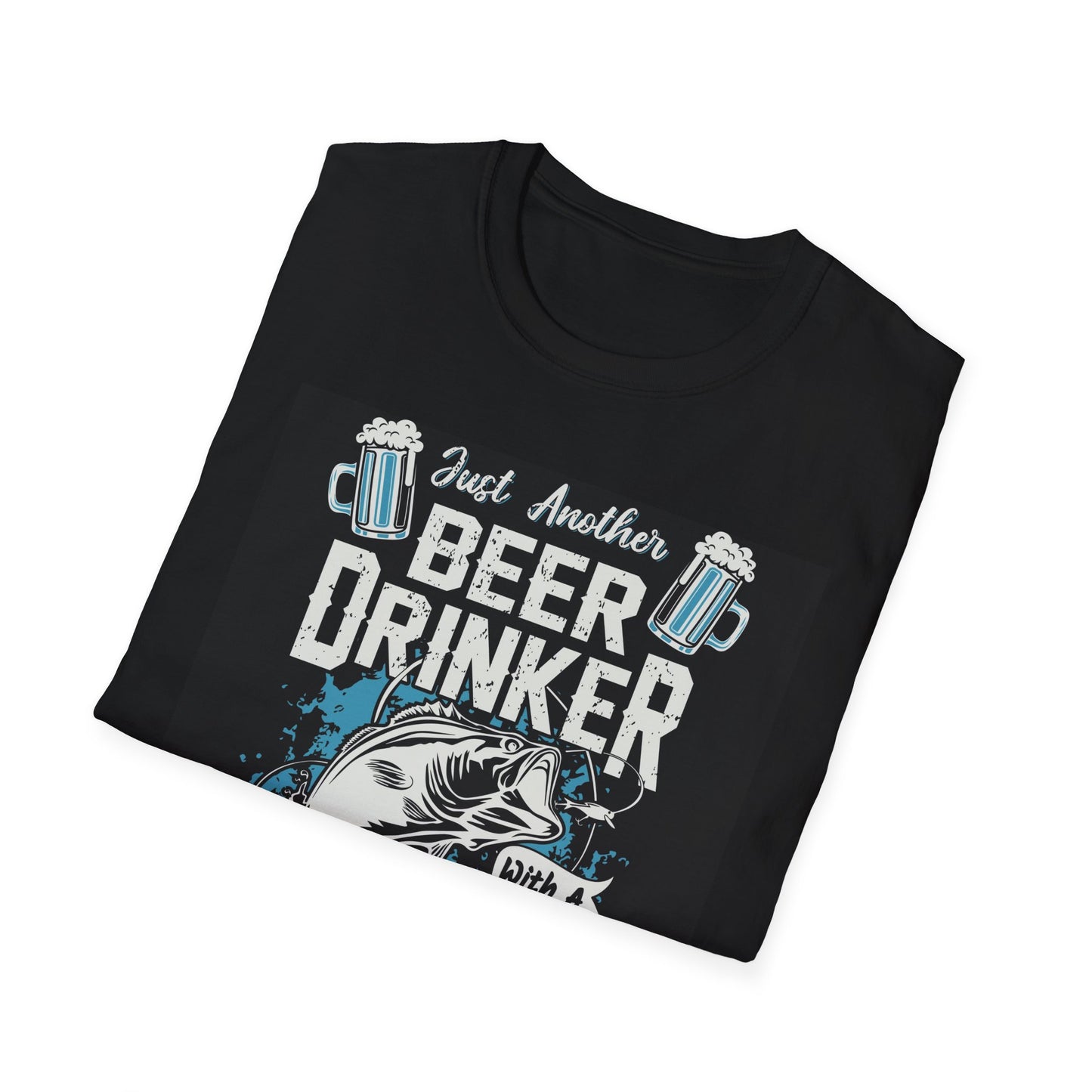 Fishing & Beer T-Shirt — "Just Another Beer Drinker With A Fishing Problem" Graphic Tee
