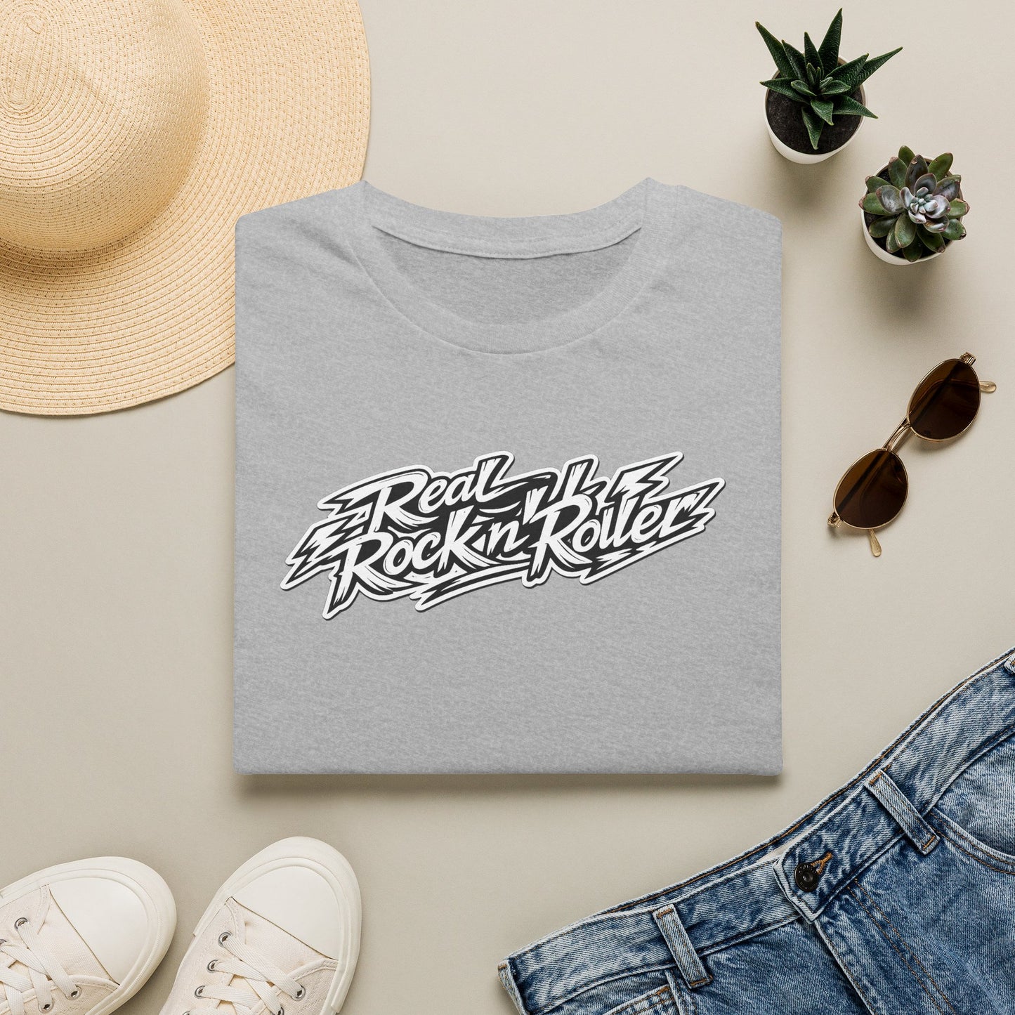 "Rock n Roll Is In My Soul" Signiture Graphic T-Shirt — "Real Rock n Roller" Retro Band Tee