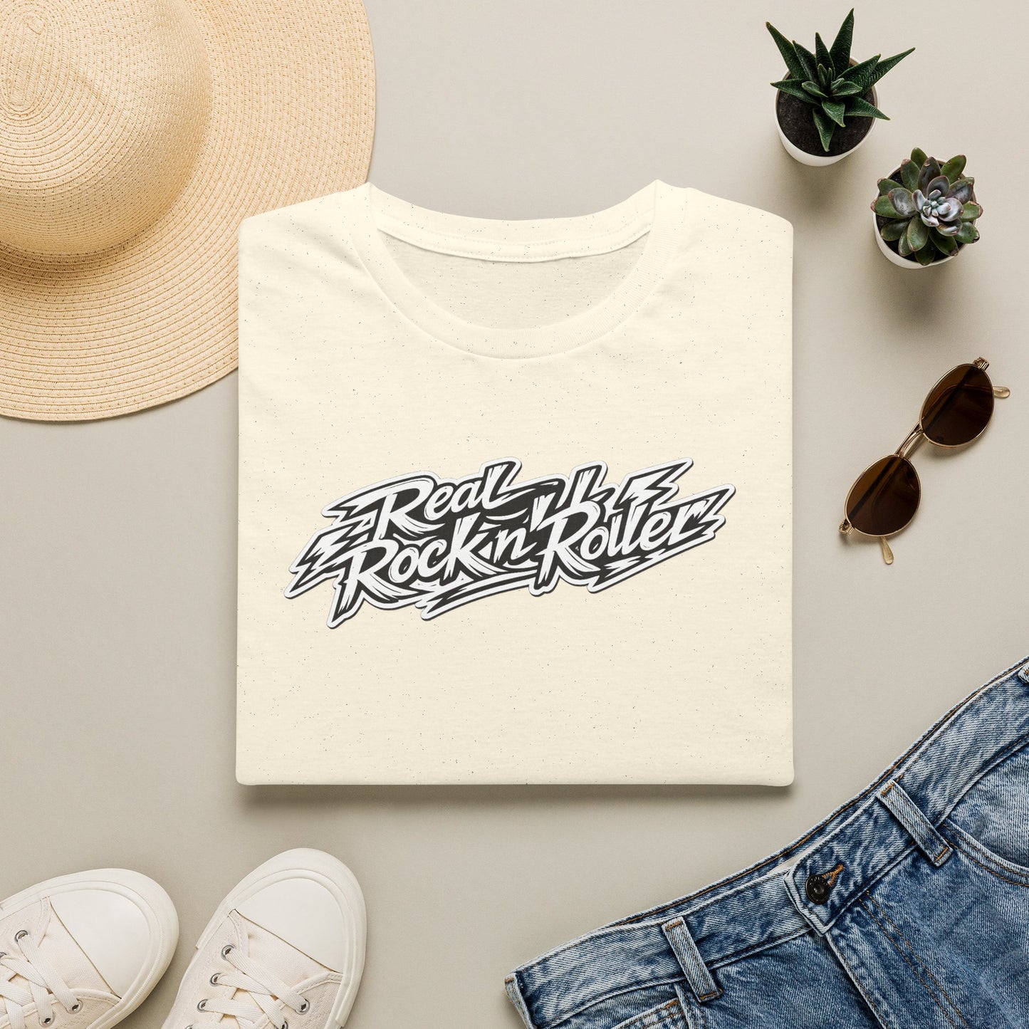 "Rock n Roll Is In My Soul" Signiture Graphic T-Shirt — "Real Rock n Roller" Retro Band Tee