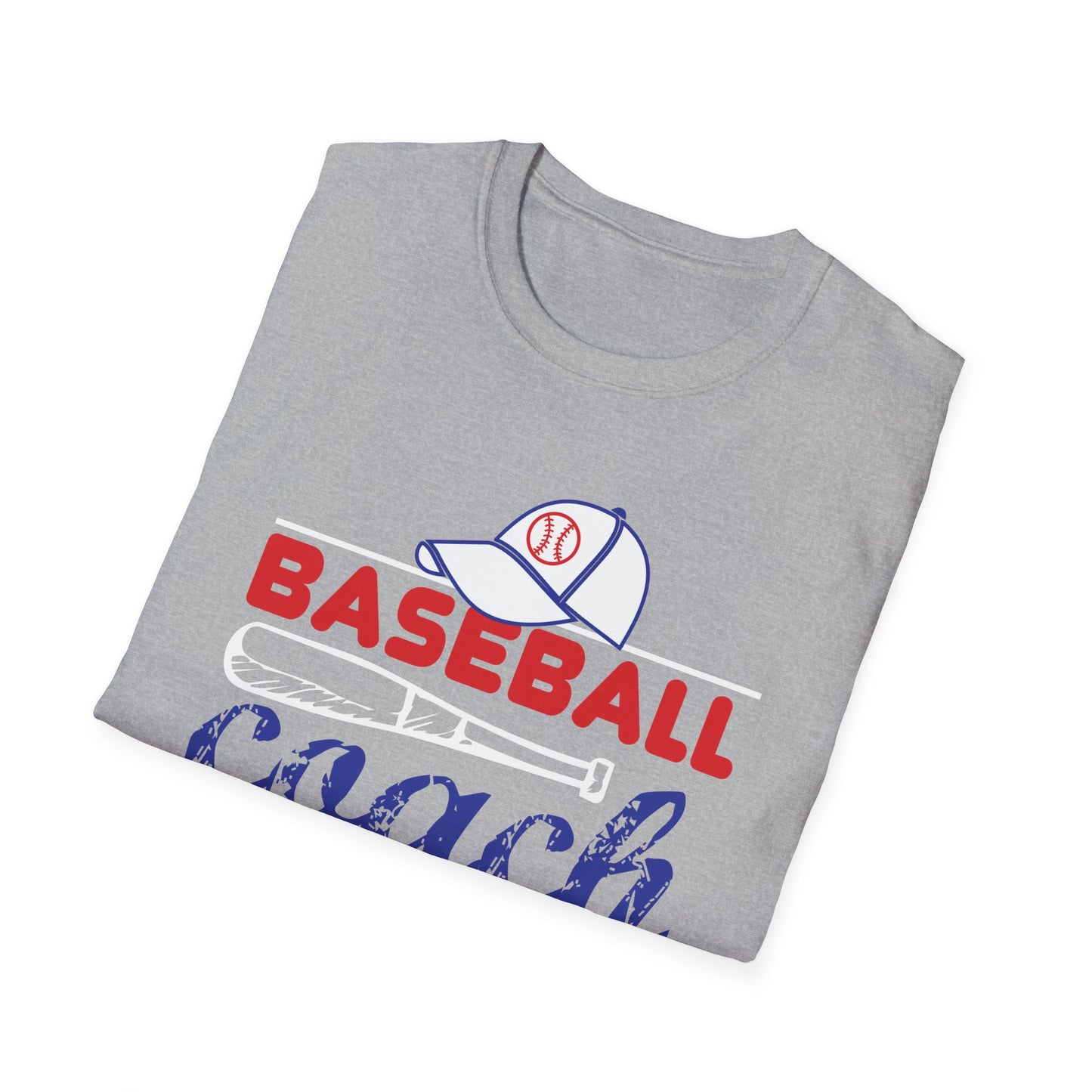 Baseball Coach T-Shirt — Vintage Cap & Bat Design