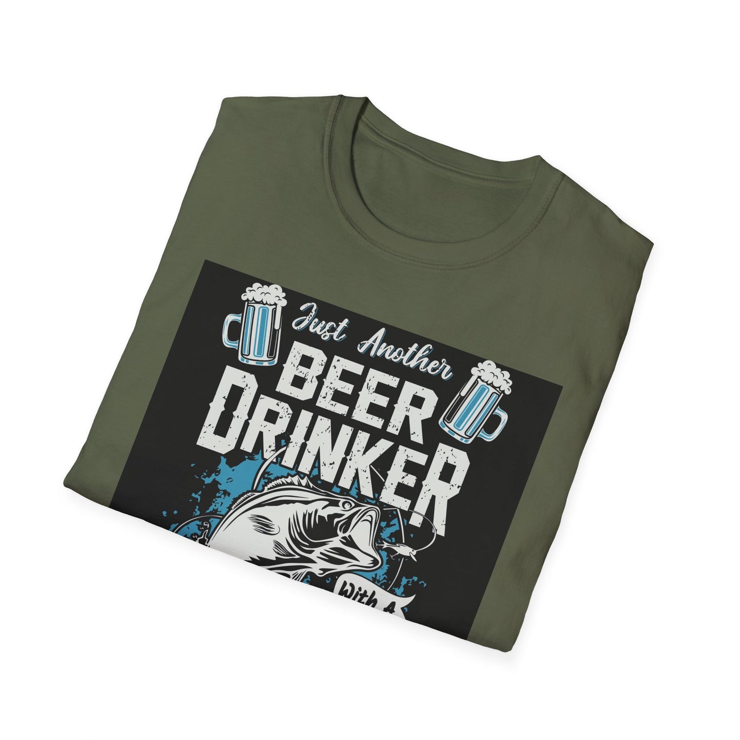 Fishing & Beer T-Shirt — "Just Another Beer Drinker With A Fishing Problem" Graphic Tee