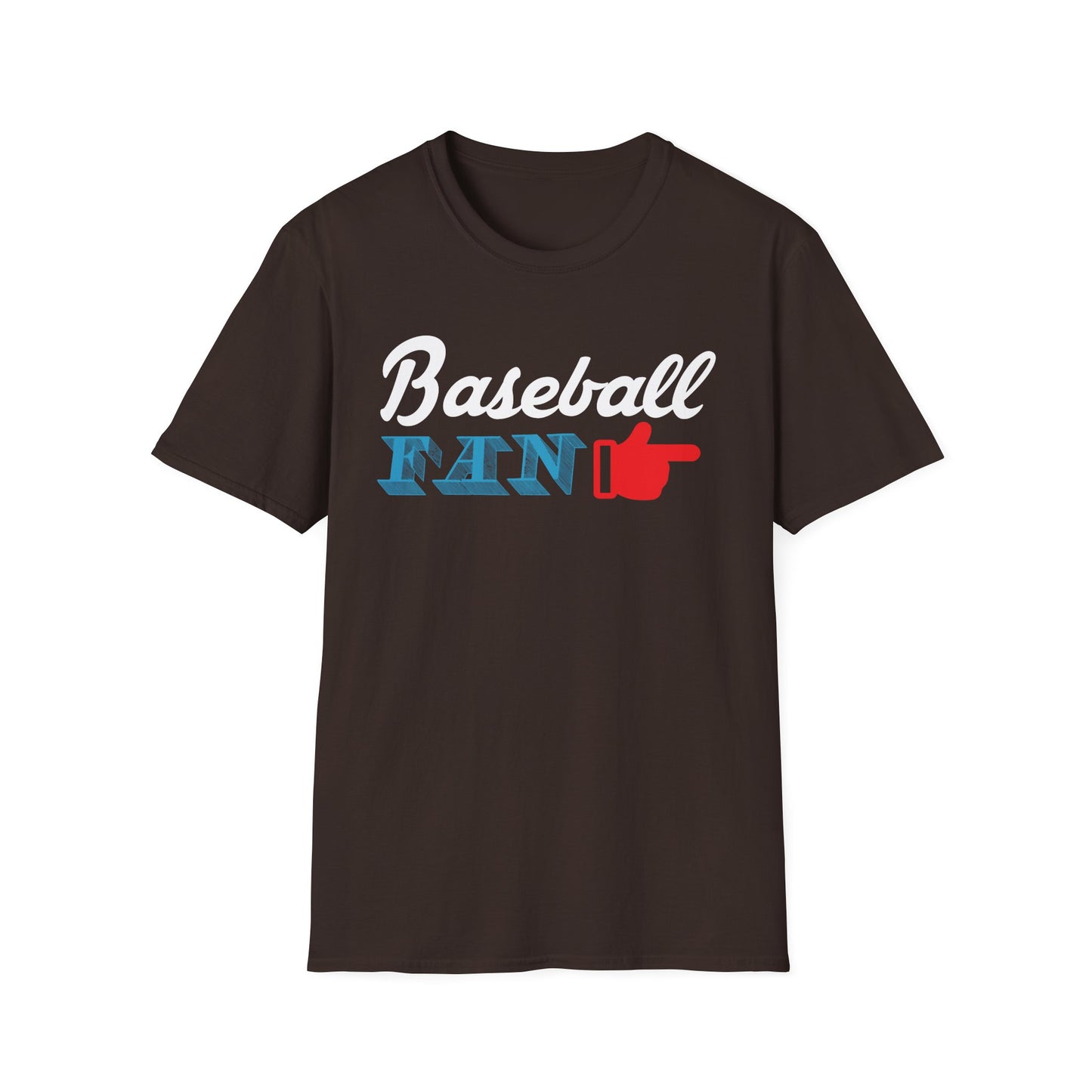 Baseball Fan T-Shirt — Vintage Script & Thumbs-Up Graphic