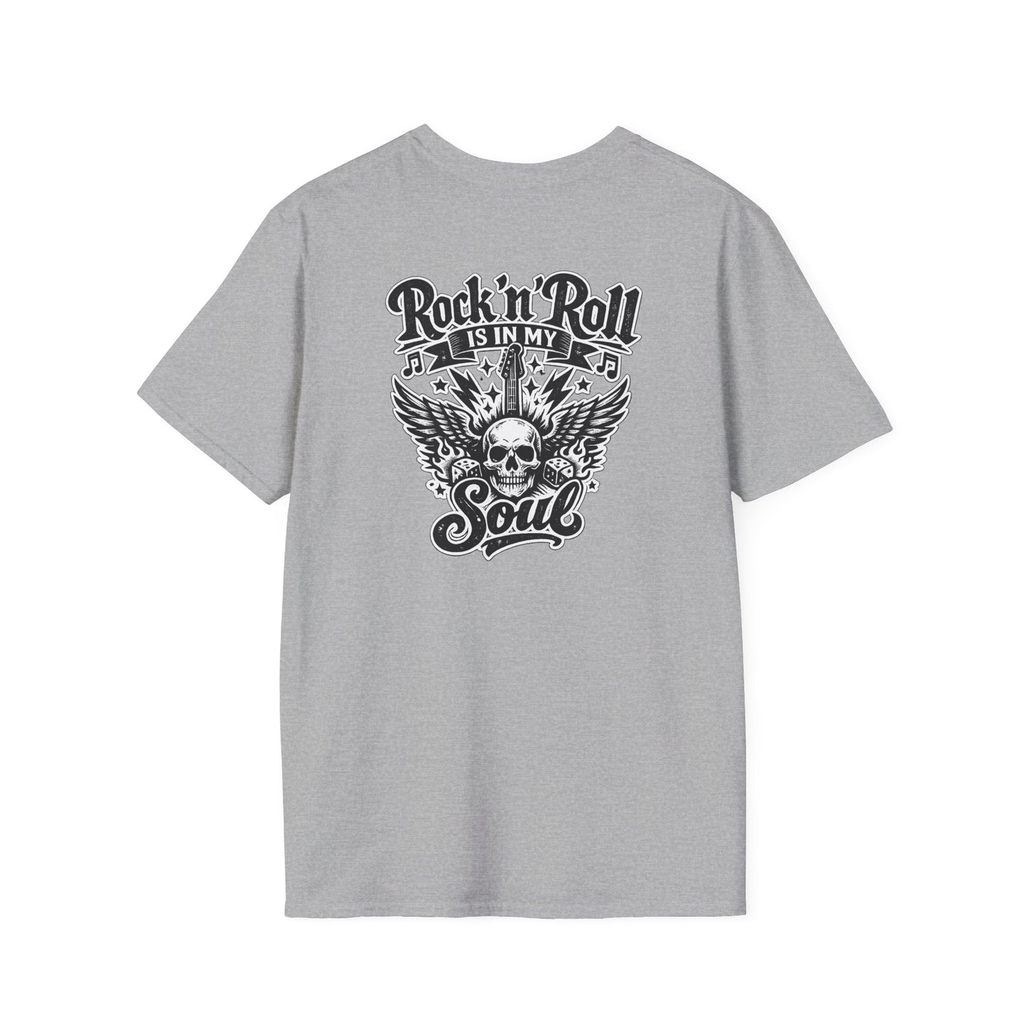 "Rock n Roll Is In My Soul" Signiture Graphic T-Shirt — "Real Rock n Roller" Retro Band Tee