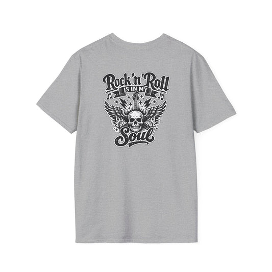 "Rock n Roll Is In My Soul" Signiture Graphic T-Shirt — "Real Rock n Roller" Retro Band Tee