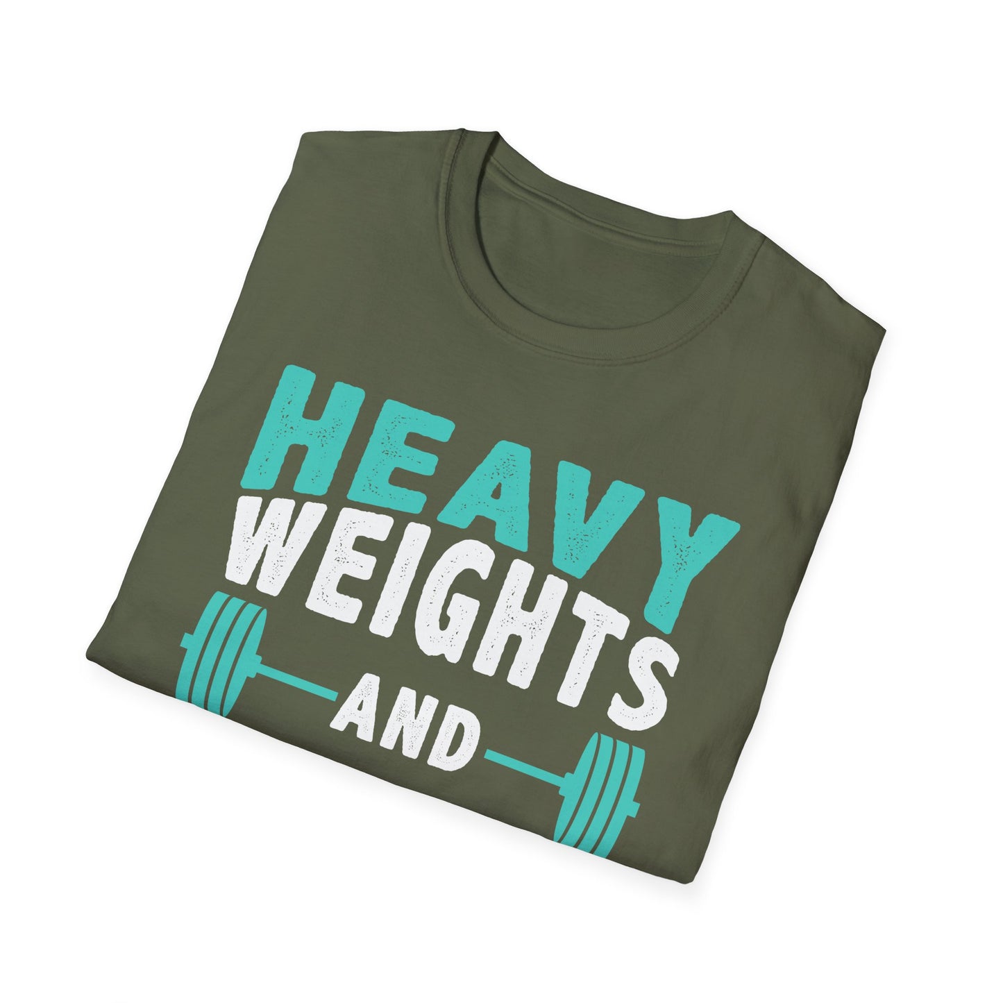 Heavy Weights and Protein Shakes T-Shirt — Funny Gym Workout Tee